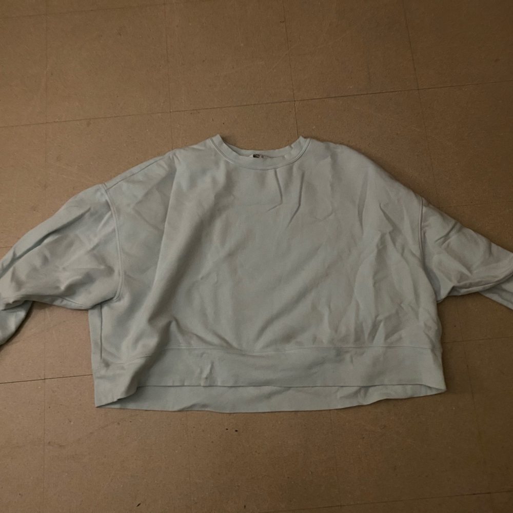 Light blue Cropped Hoodie